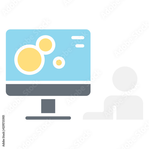 IVF icon in flat color style