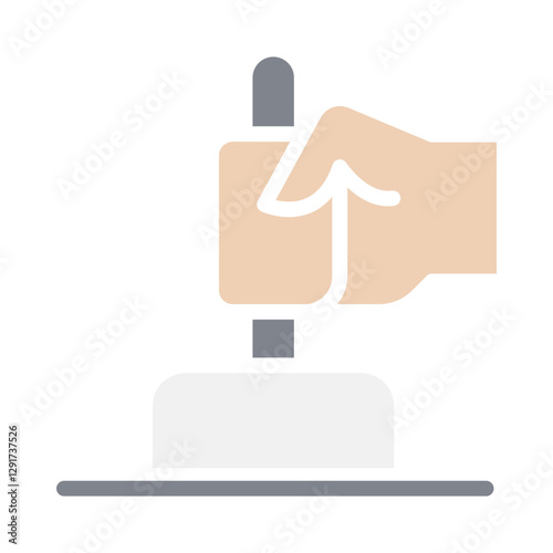 Circuit breaker icon in flat color style