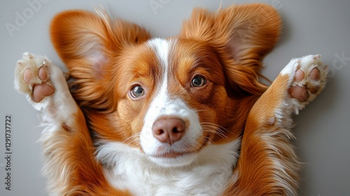  Dog on White Background 
