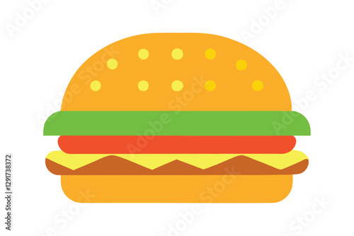 High-quality burger vector art illustrations perfect for microstock sites and creative projects.