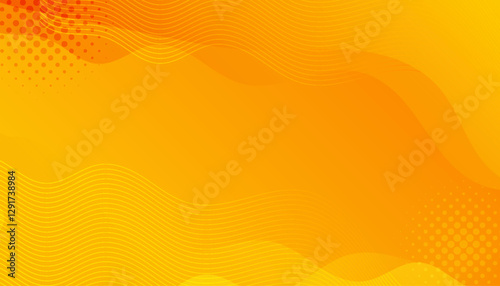orange and yellow abstract background with smooth wavy lines and dotted patterns. Perfect for modern designs, banners, posters, and digital presentation