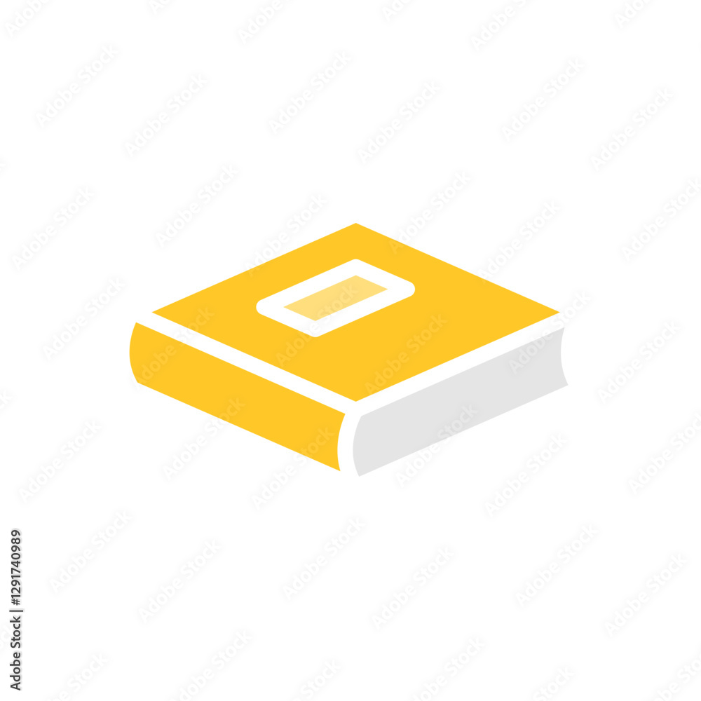 Book icon in flat color style Book icon in flat color style