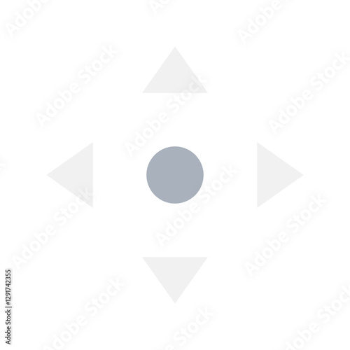 Pointer, cursor icon in flat color style
