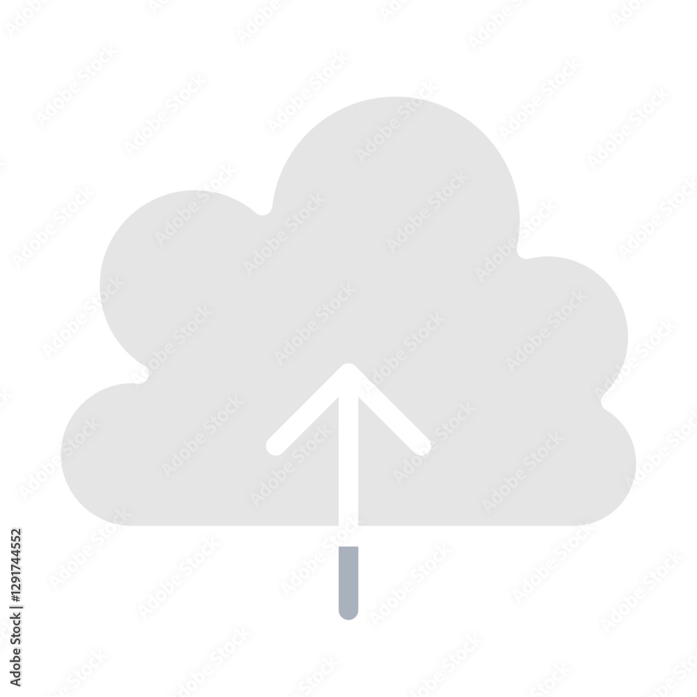Cloud computing icon in flat color style Cloud computing icon in flat color style