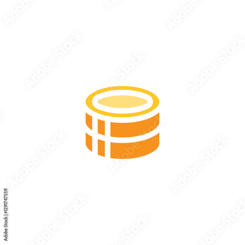 Money icon in flat color style