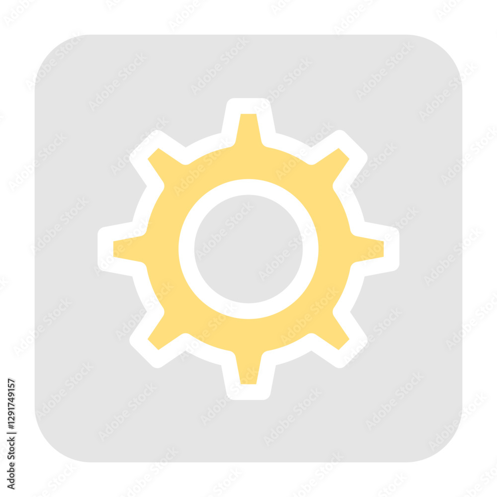 Setting icon in flat color style Setting icon in flat color style