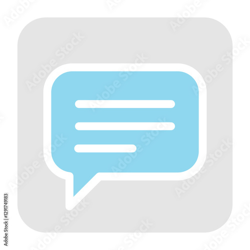 Chat icon in flat color style