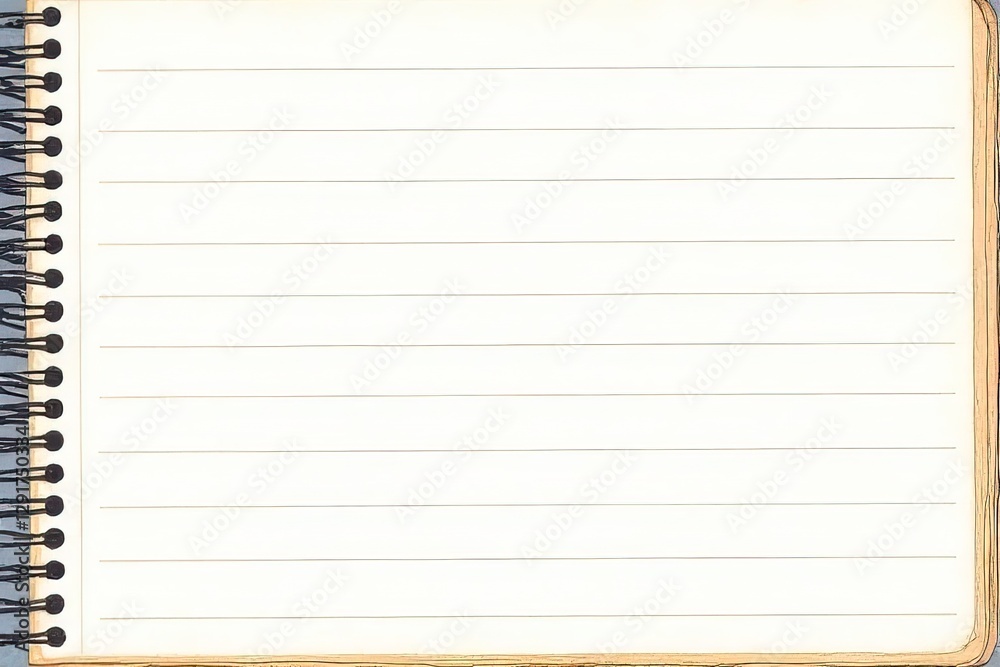 Blank Lined Spiral Notebook Page for Writing or Note Taking Blank Lined Spiral Notebook Page for Writing or Note Taking