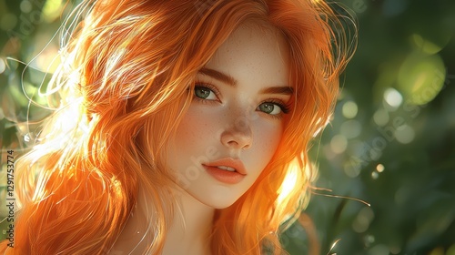 Portrait of a beautiful woman.	
