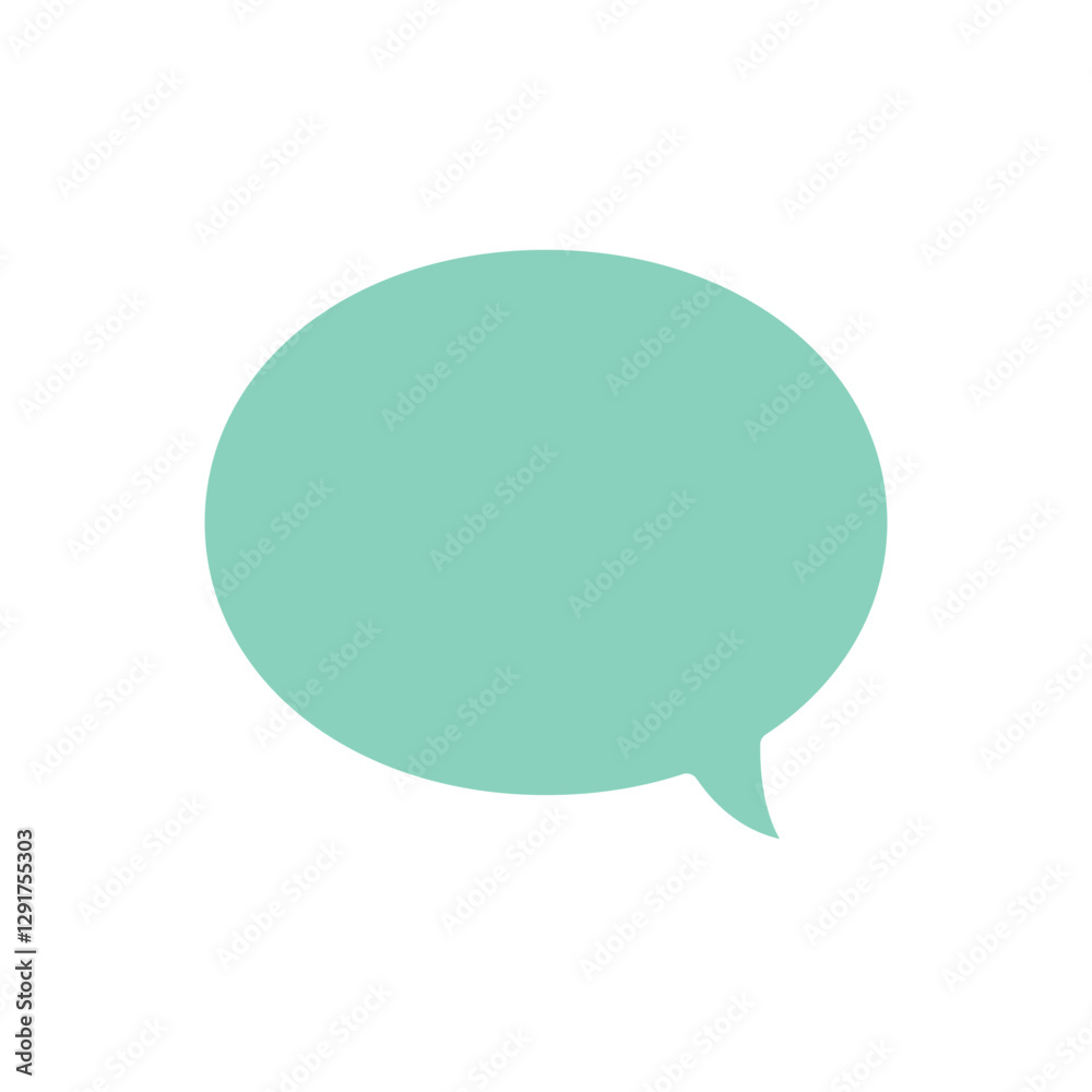 Speech bubble icon in flat color style Speech bubble icon in flat color style