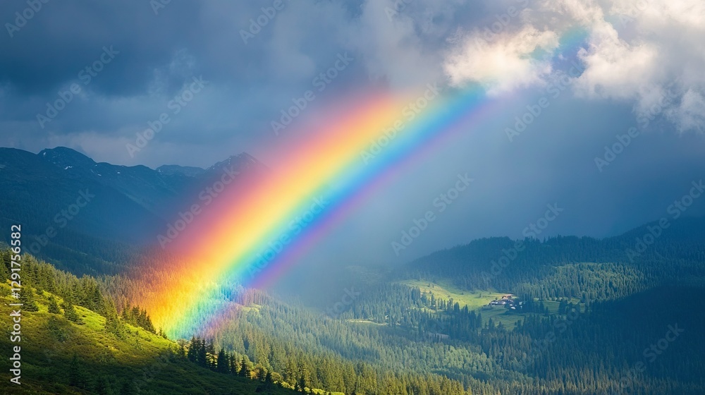 A rainbow appearing after a storm, a reminder that beauty can emerge even after the most challenging times. A rainbow appearing after a storm, a reminder that beauty can emerge even after the most challenging times.