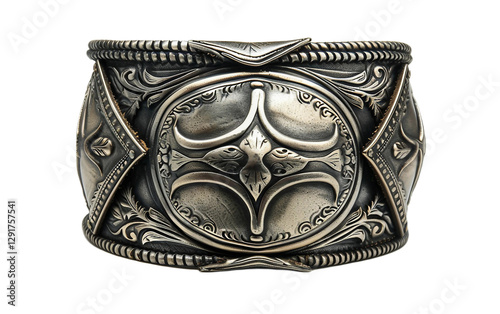 Silver Armor Cuff on transparent background PNG. photo