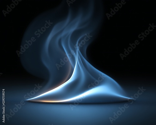 Abstract Smoke Shape on Dark Background photo