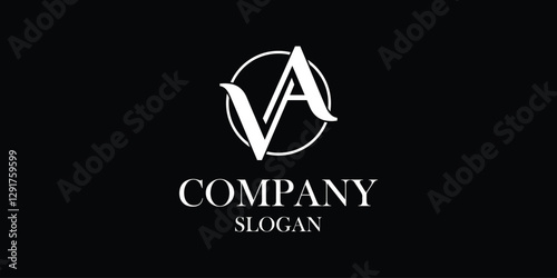 Free Download VA creative logo, with a modern concept - GFXLoad
