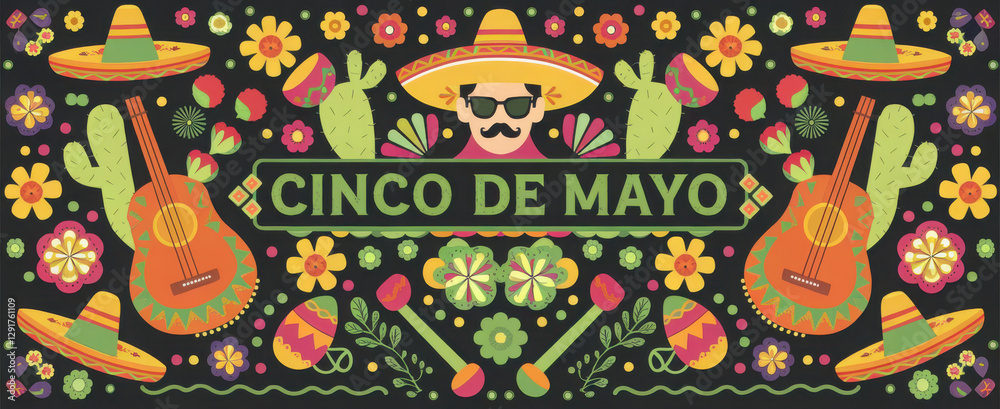 Obraz premium cinco de mayo illustration 