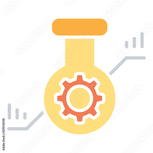 Experiment icon in flat color style