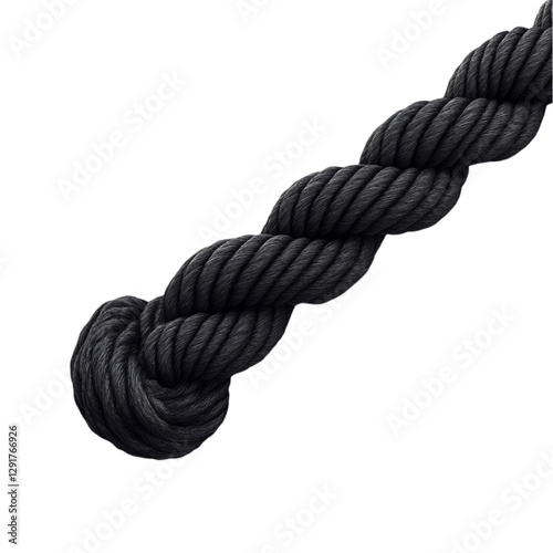 Dark thick rope knotted powerfully strength and security photo