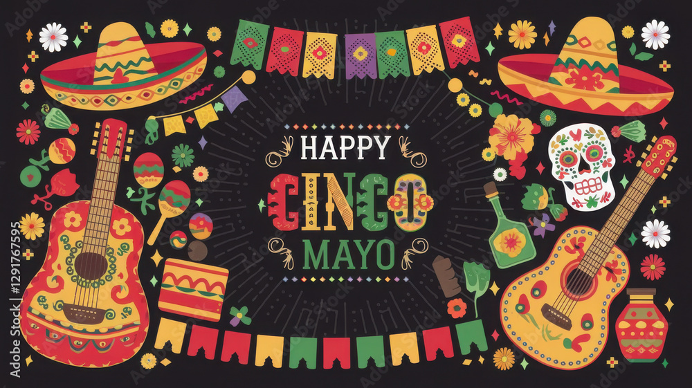 Obraz premium cinco de mayo illustration 