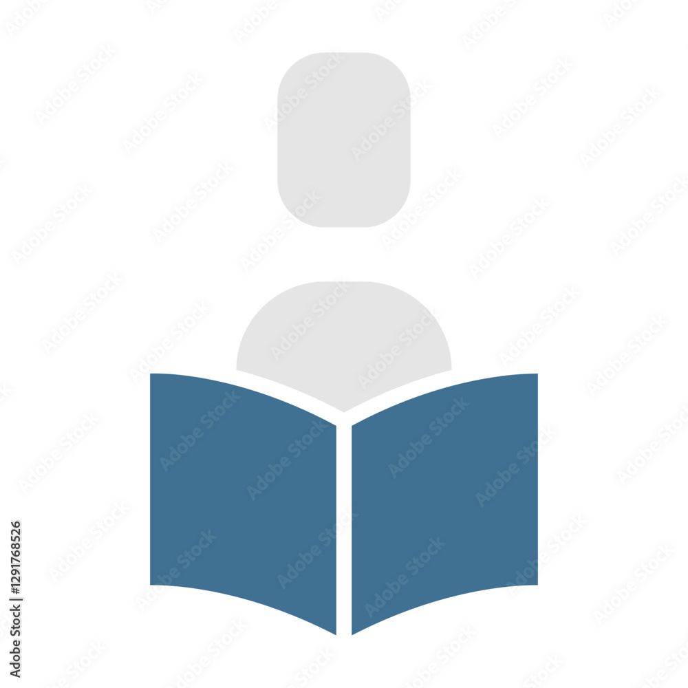 Reading icon in flat color style Reading icon in flat color style