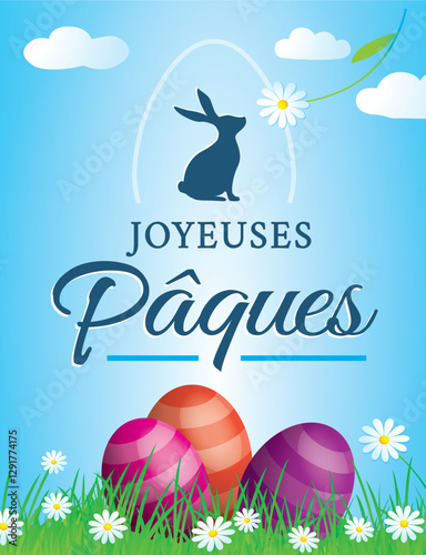 Obraz na płótnie PAQUES LAPIN DE PROFIL V3 w salonie