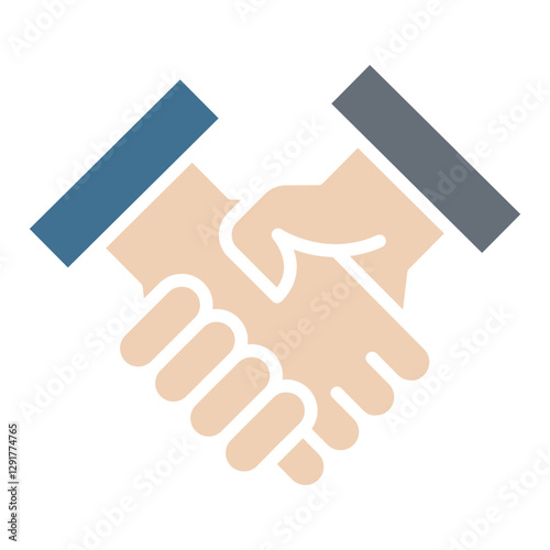 Contract icon in flat color style