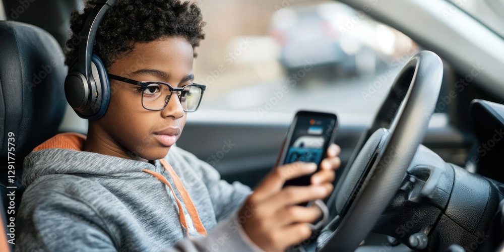 A teenager watching an e-learning video on their phone while commuting – Mobile learning benefits A teenager watching an e-learning video on their phone while commuting – Mobile learning benefits