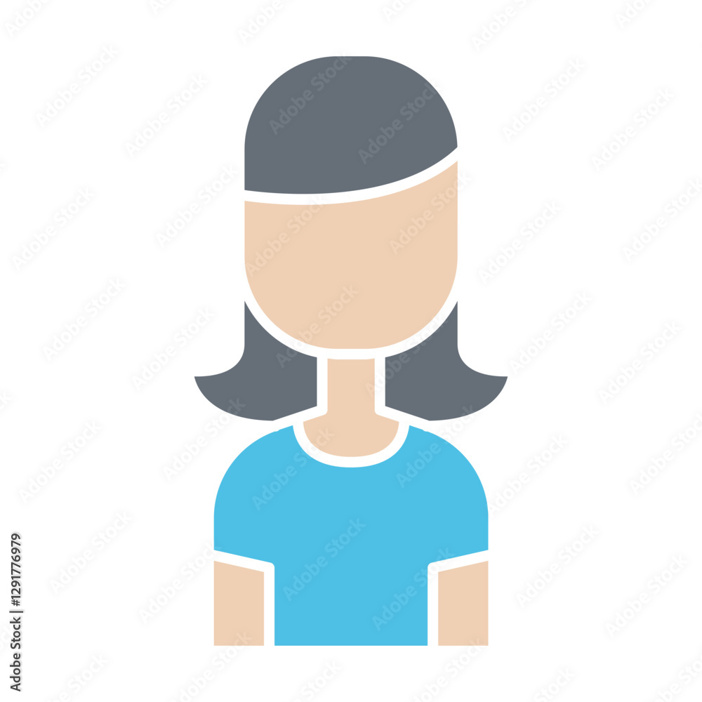 Mother icon in flat color style Mother icon in flat color style
