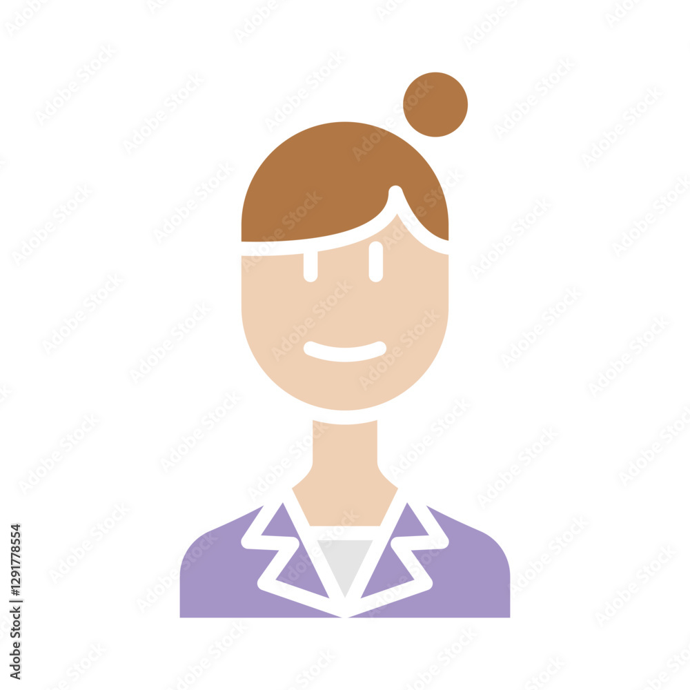 Fototapeta premium Mother icon in flat color style