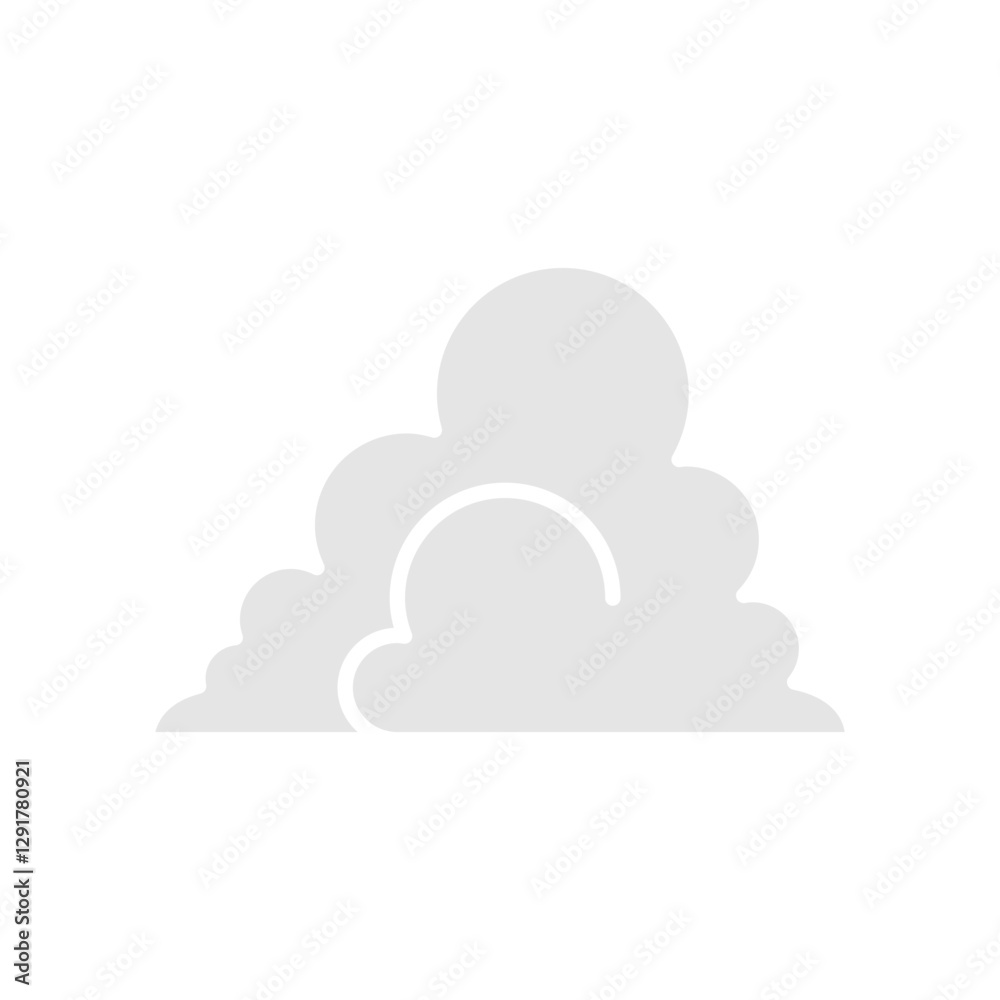 Fototapeta premium Cloud icon in flat color style
