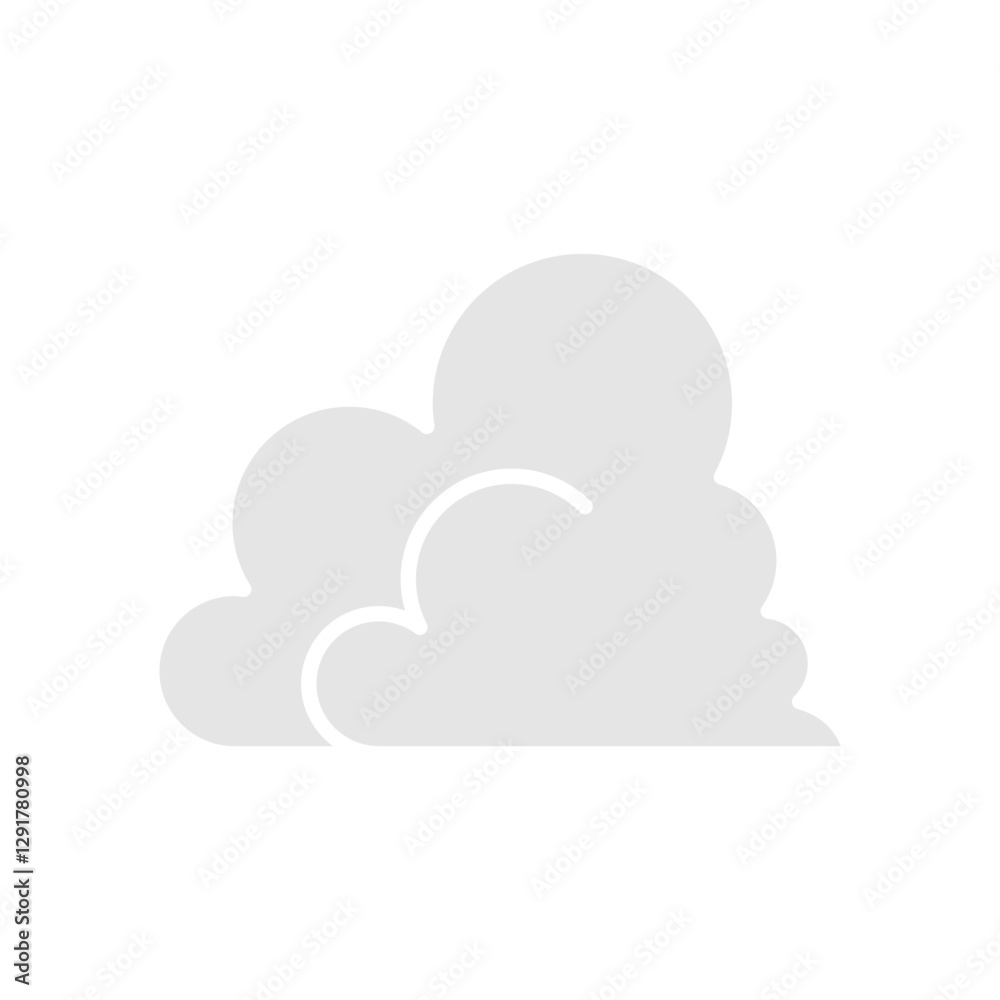 Cloud icon in flat color style Cloud icon in flat color style
