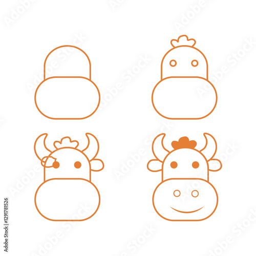 drawings of animals, made in a childish, cartoon style.