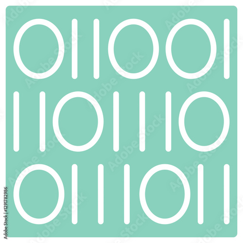 Database icon in flat color style