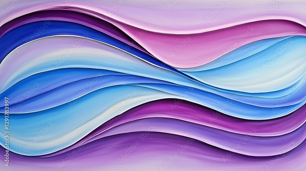 Abstract layered waves in blue, pink, and purple, creating a flowing digital artwork for design use Abstract layered waves in blue, pink, and purple, creating a flowing digital artwork for design use