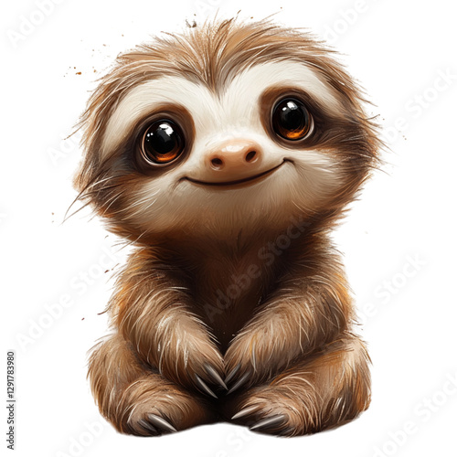 Sloth Animal on Transparent Background