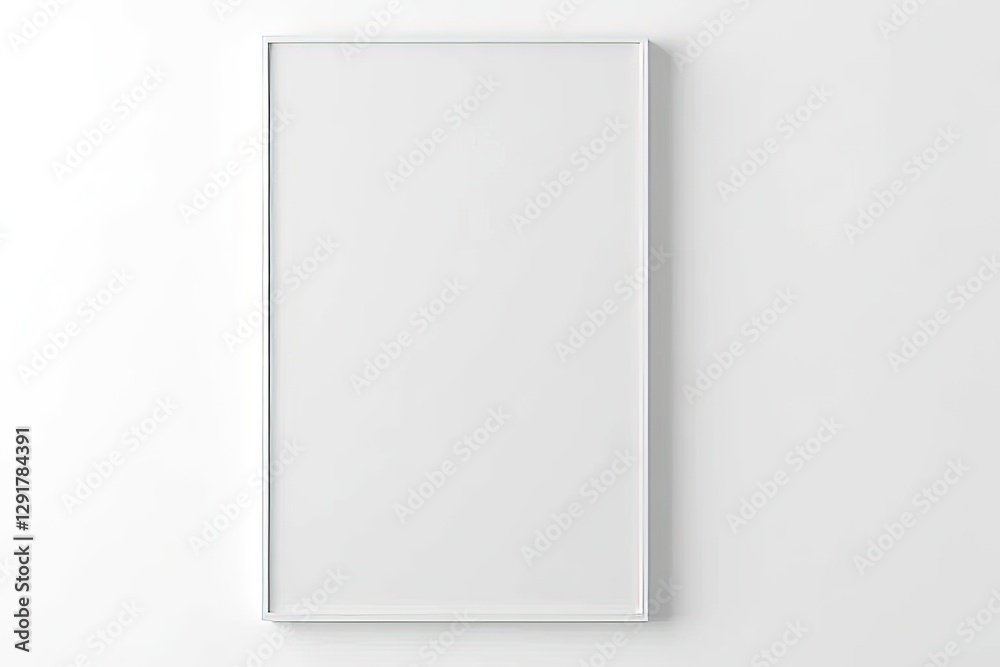 Empty White Picture Frame Mockup for Interior Design Empty White Picture Frame Mockup for Interior Design