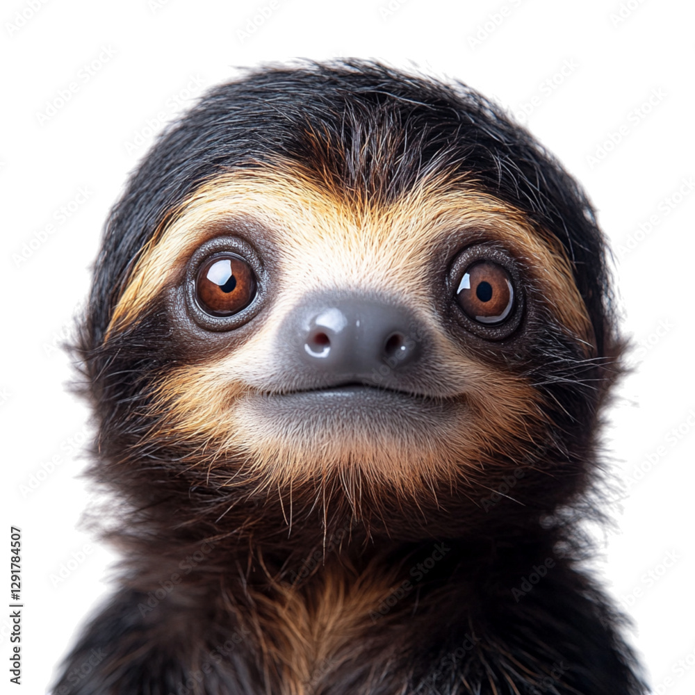 Fototapeta premium Sloth Animal on Transparent Background