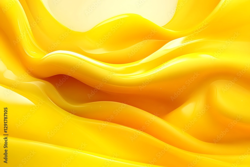 Fototapeta premium Abstract yellow liquid flow