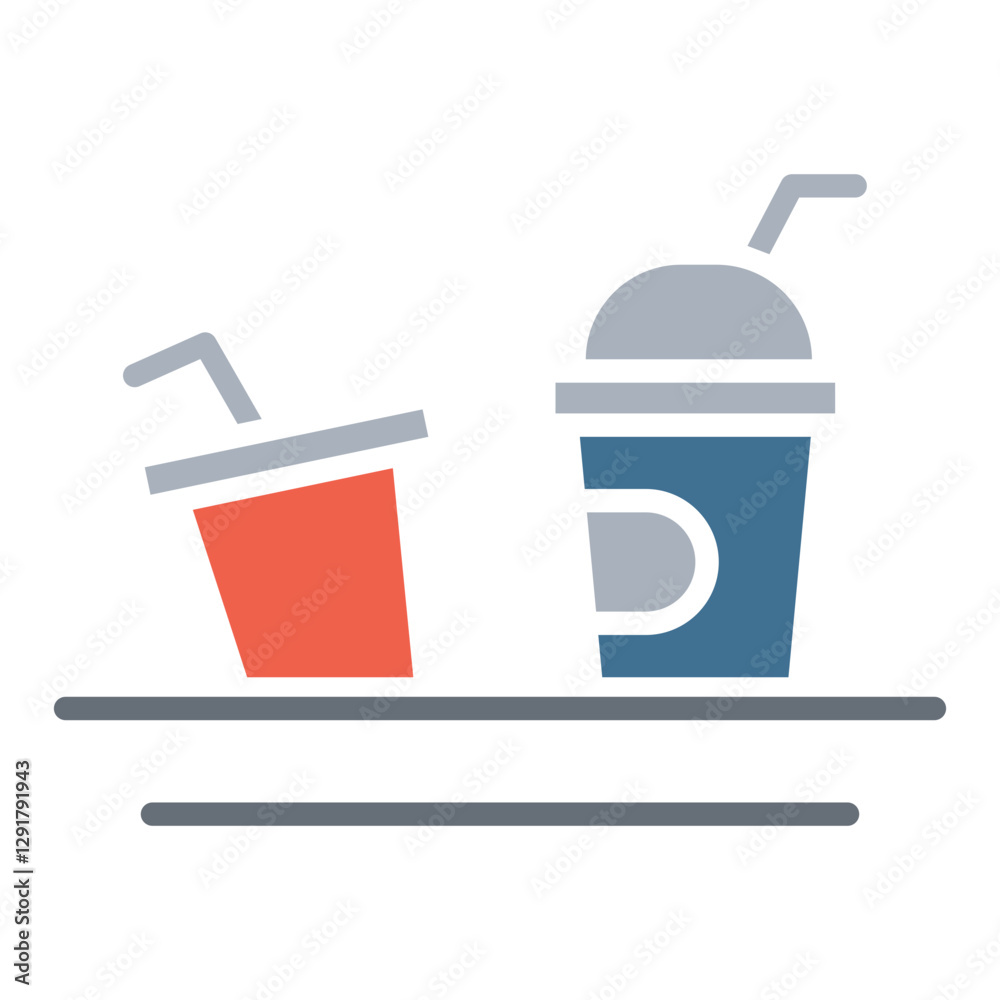 Water pollution icon in flat color style Water pollution icon in flat color style