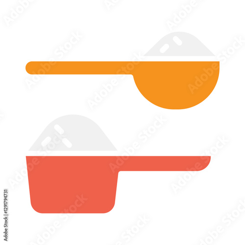 Detergent icon in flat color style