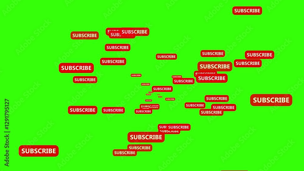 Subscribe. Abstract animation movie in the style of a popular social network. Flat style. Video. Alpha channel
