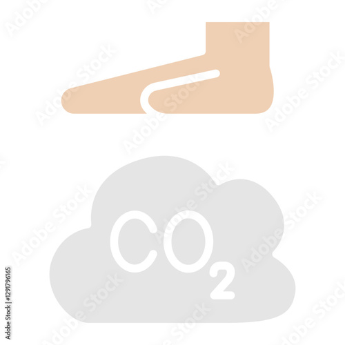 Reduce air pollution icon in flat color style