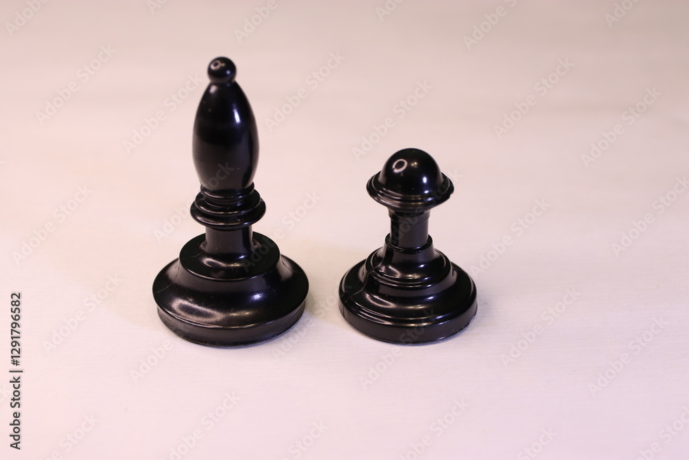 black chess on a white background black chess on a white background