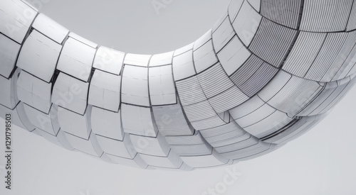 3d render of abstract detailed shape. Modern futuristic background.
