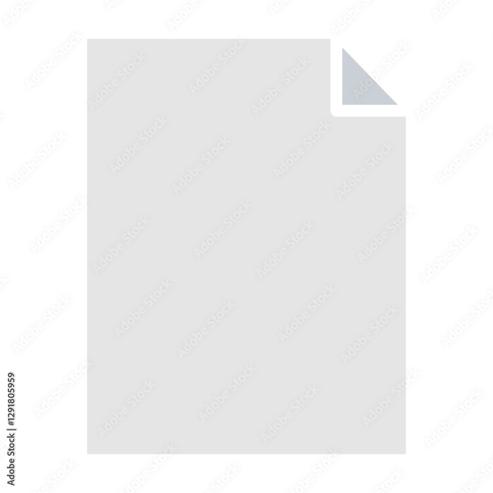 Paper, document, file icon in flat color style Paper, document, file icon in flat color style