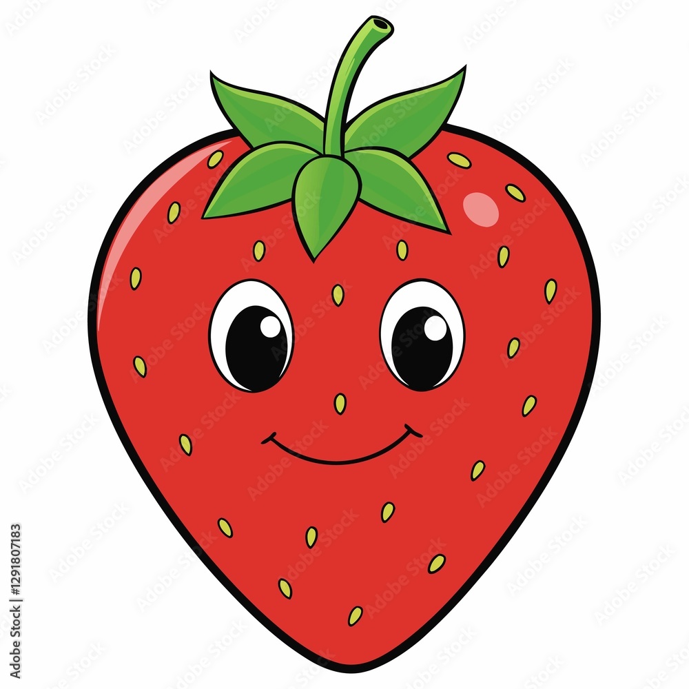 Obraz premium strawberry vector illustration