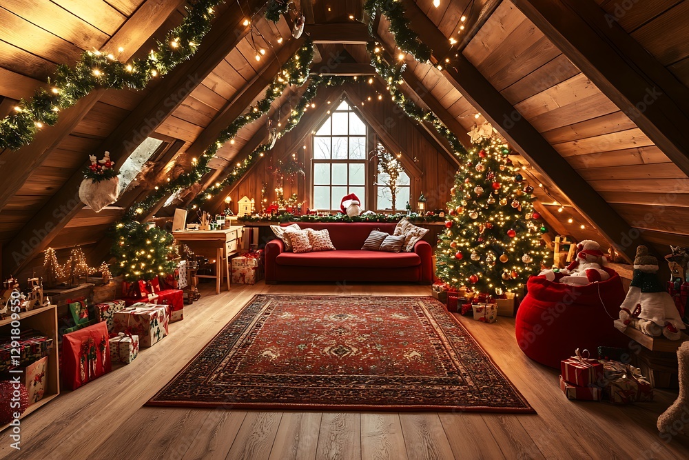 Obraz premium Beautiful Modern Living room Interior with furniture's ,mockup frame , posters, wall -3d Rendering