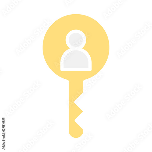 Human resource management icon in flat color style