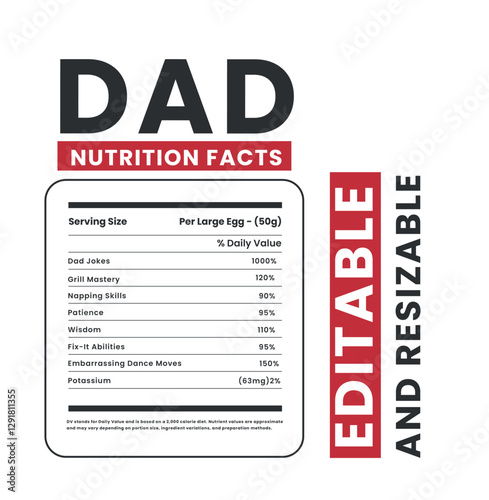 Dad nutrition facts,Father's Day Nutrition facts , father nutrition facts, Dad nutrition facts