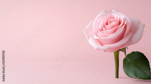 Wallpaper Mural Pink rose on pink background; Valentine's Day card Torontodigital.ca