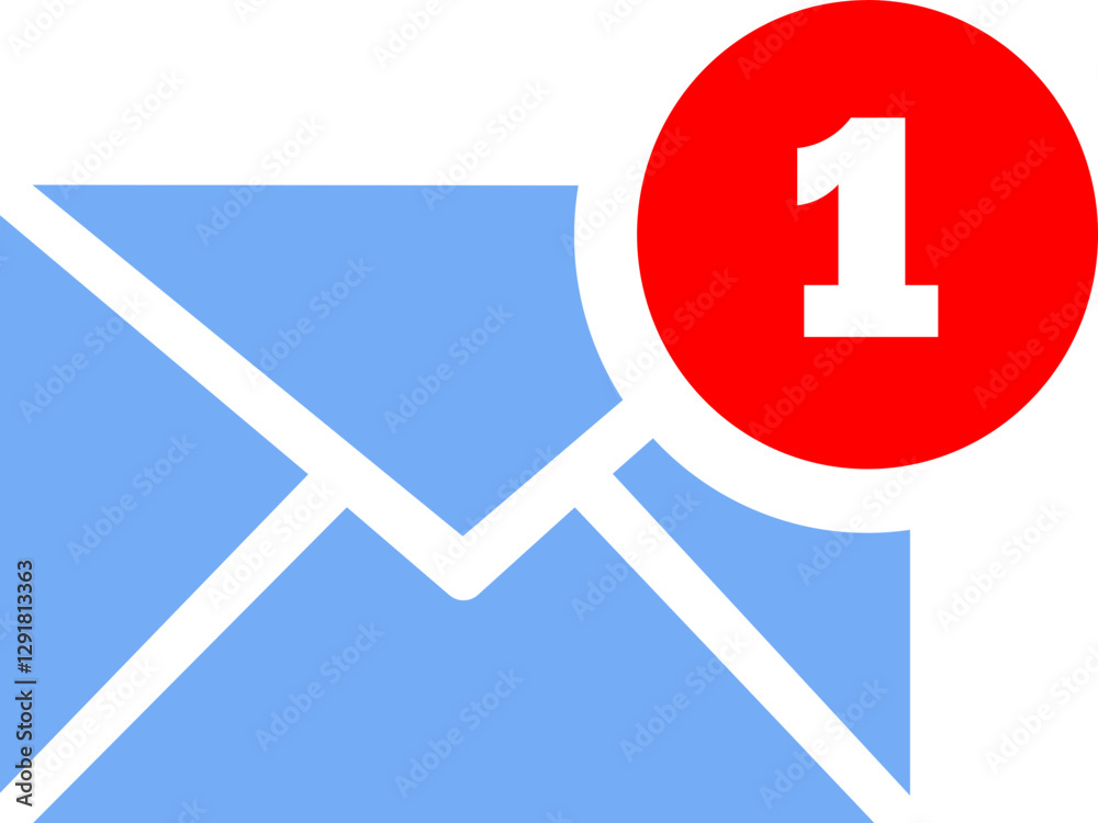 Fototapeta premium New message fill icon 2 colors